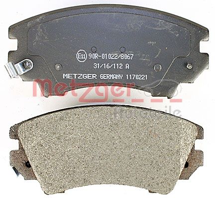 METZGER 1170221 Bremsbelagsatz, Scheibenbremse